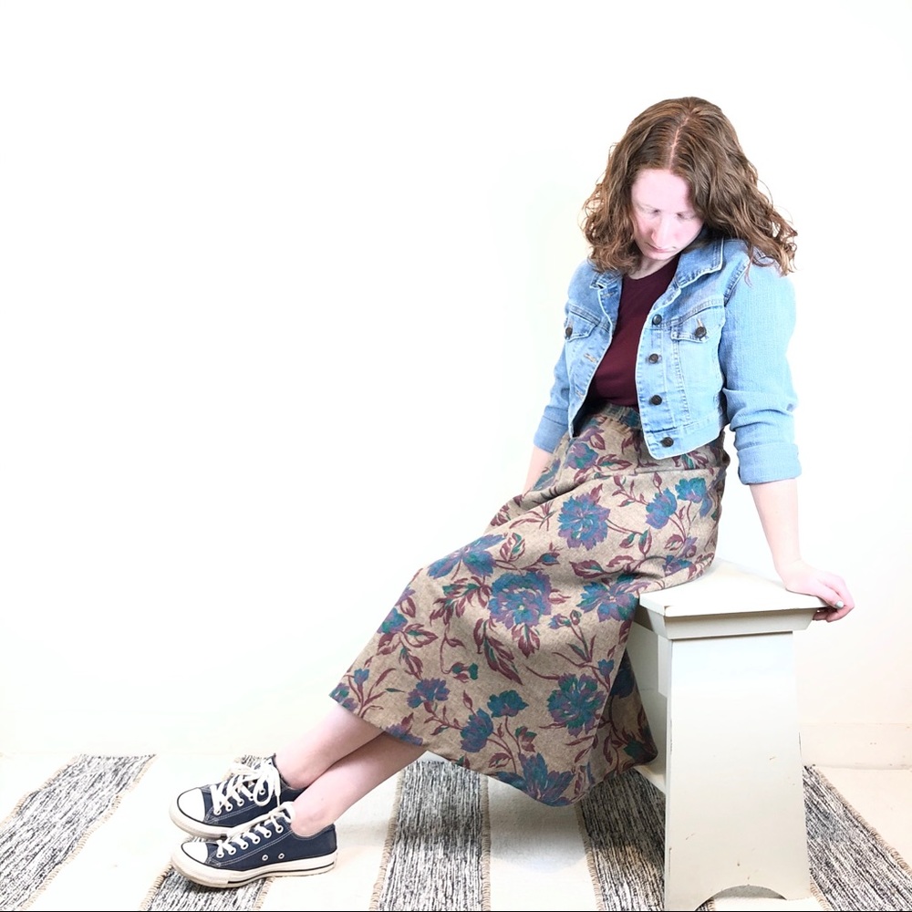 Vintage Erminia floral skirt